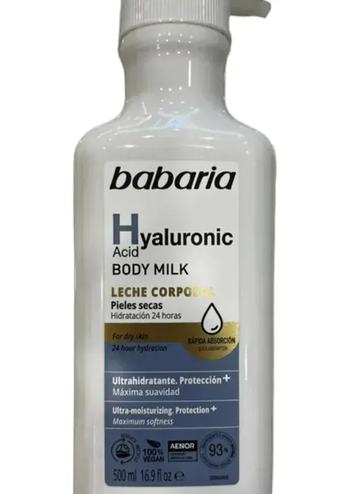 باباريا حليب (غسول) جسم حامض الهيالورونيك لترطيب 24س