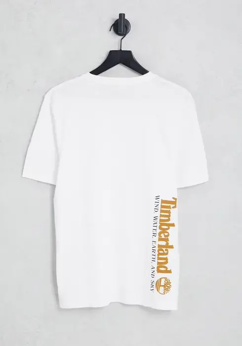 تيمبرلاند ابيض لوغو صغير (كتابة على الظهر)